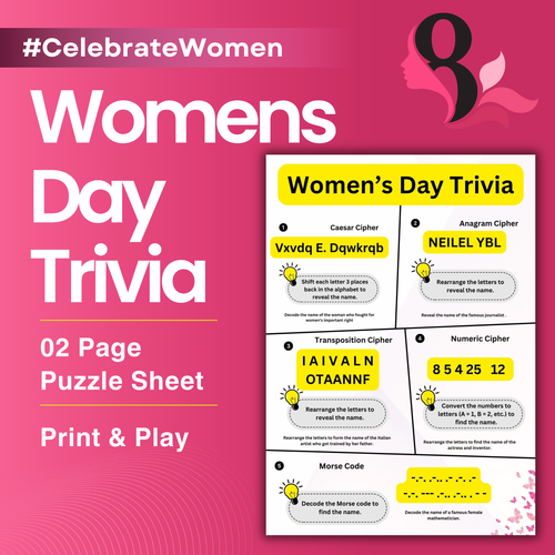 Women's Day Trivia Crossword Puzzle Game | Celebrate Women’s Achievements!