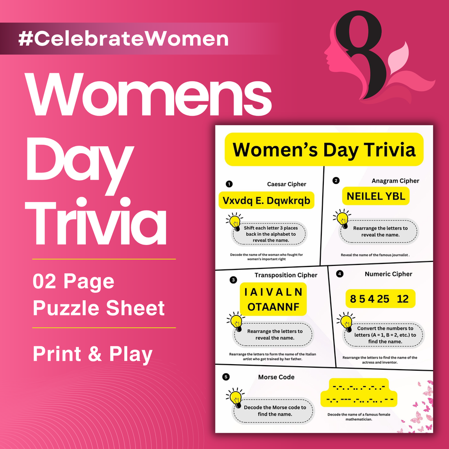 Women's Day Trivia Crossword Puzzle Game | Celebrate Women’s Achievements!