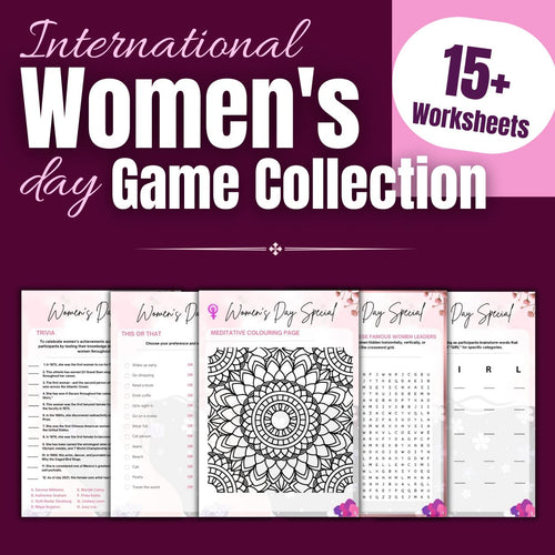 Women's Day Printable Game Collection